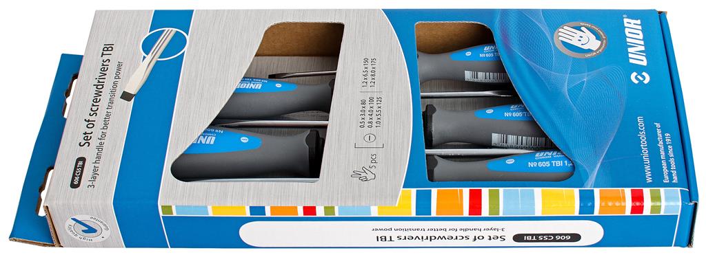 UNIOR - SET SCHROEVENDRAAIERS TBI PLAT