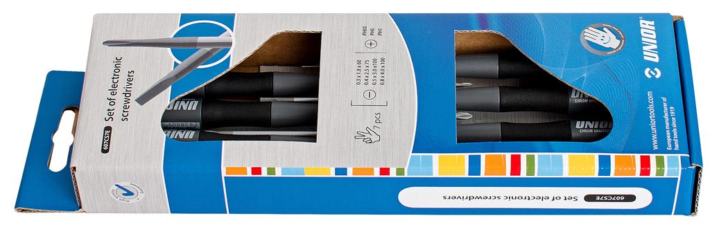 UNIOR - SET SCHROEVENDRAAIERS ELEKTRONICA PLAT-PHILIPS