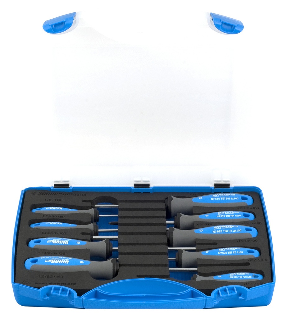 UNIOR - SCREWDRIVER SET TBI IN PLASTIC BOX