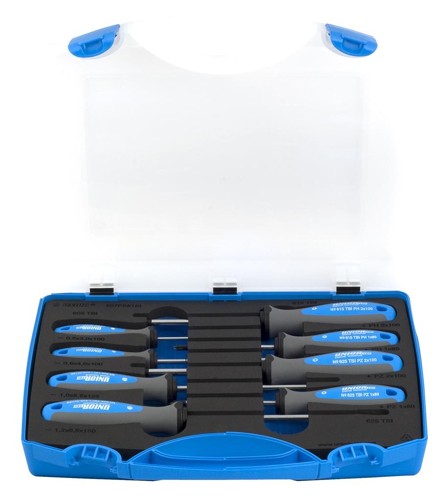 UNIOR - JEU DE TOURNEVIS TBI PLAT-PHILIPS-POZIDRIVE