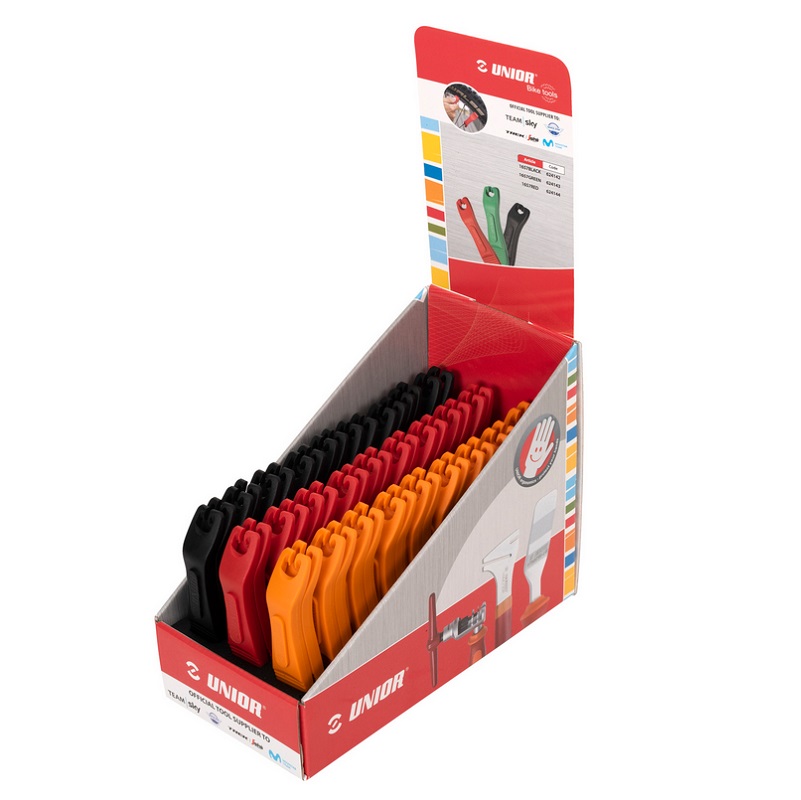 UNIOR BIKE - SET OF TIRE LEVERS IN A BOX, 27 PAIRS