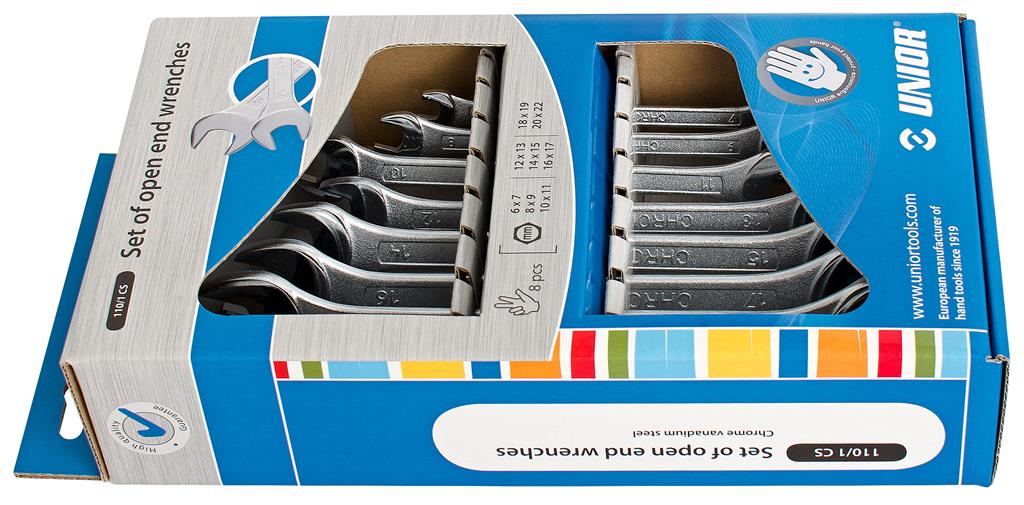 UNIOR - SET OF OPEN END WRENCHES IN CARTON BOX
