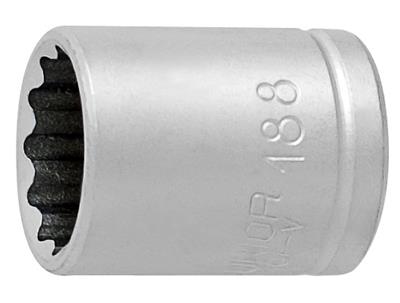UNIOR - DOP 1/4" - 12-KANT - KORT