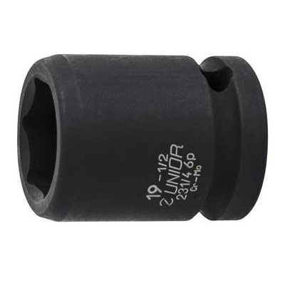 UNIOR - SLAGDOP 1/2" - 6-KANT - KORT