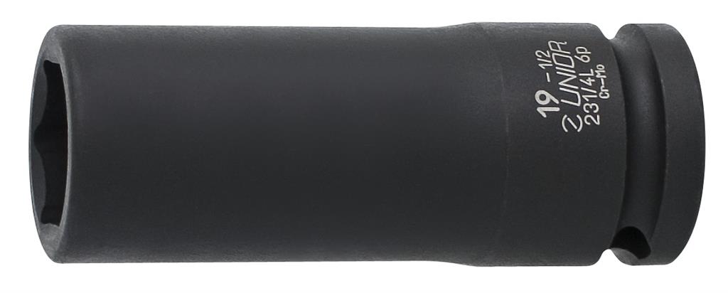 UNIOR - IMPACT SOCKET 1/2", LONG TYPE, 6 POINT