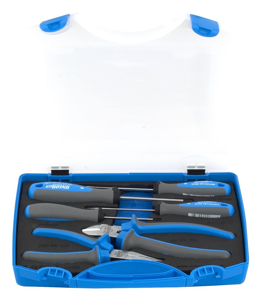 UNIOR - SET OF PLIERS + SCREWDRIVERS