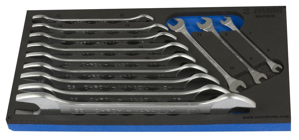 UNIOR - SET OF OPEN END WRENCHES IN SOS TOOL TRAY