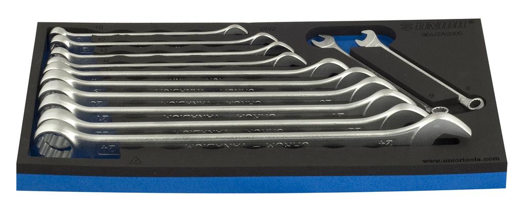 UNIOR - SET OF COMBINATIONS WRENCHES, LONG IN SOS TOOL TRAY