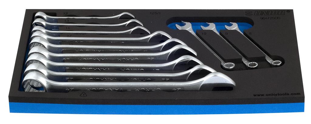UNIOR - SET OF COMBINATIONS WRENCHES IN SOS TOOL TRAY