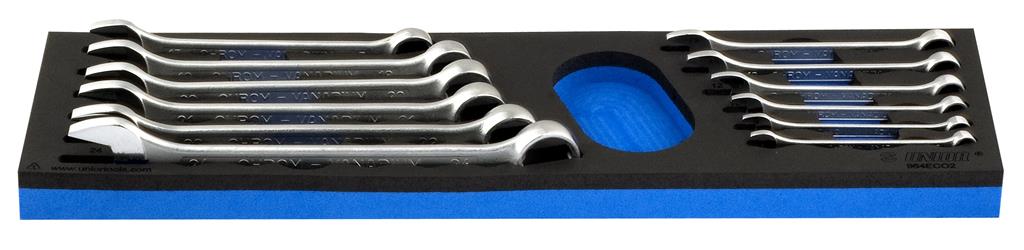 UNIOR - SET OF COMBINATIONS WRENCHES, SHORT TYPE IN SOS TOOL TRAY