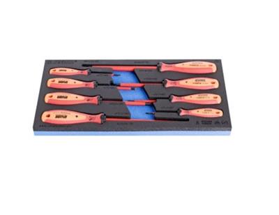 UNIOR - SET OF INSULATED CROSSTIP SCREWDRIVER VDETBI IN SOS TOOL TRAY