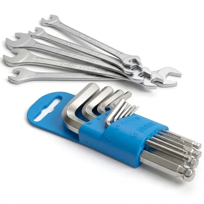 UNIOR - SET OF OPEN END WRENCHES AND BALL-END HEX WRENCHES