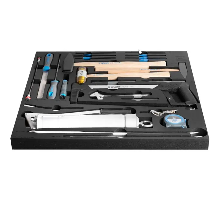 UNIOR - SET OF HAMMERS AND FILES IN A TRAY FOR 1020A