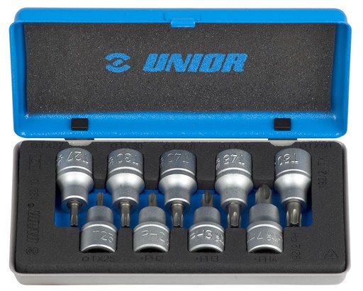 [13.192.10.9] UNIOR - JEU DE DOUILLES TOURNEVIS 1/2"