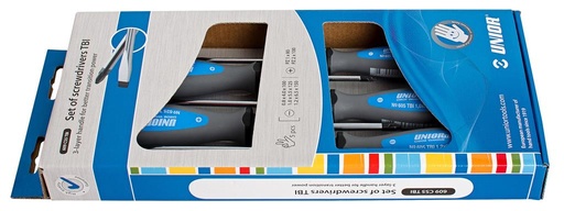[35.609.TBI.CS5] UNIOR - SET SCHROEVENDRAAIERS TBI PLAT-POZIDRIVE