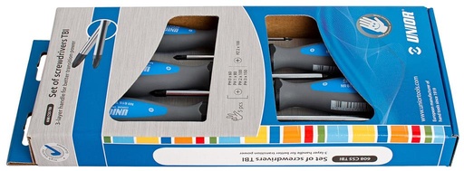 [35.608.TBI.CS5] UNIOR - SET SCHROEVENDRAAIERS TBI PHILIPS-POZIDRIVE