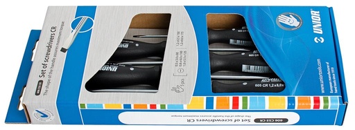 [35.606.CS5CR.5] UNIOR - SET SCHROEVENDRAAIERS CR PLAT