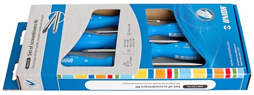 [35.608.CS5NI.5] UNIOR - SET OF SCREWDRIVERS NI PHILIPS-POZIDRIVE