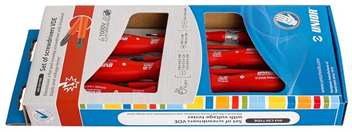 [35.603.CS6TVDE] UNIOR - SCREWDRIVER SET VDE WITH VOLTAGE TESTER