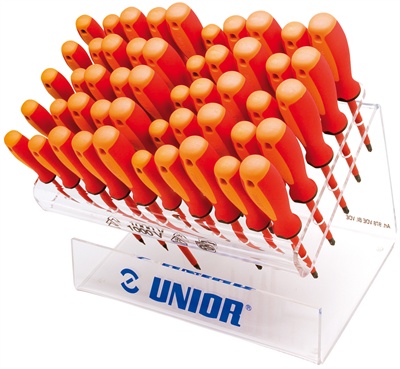[35.603.S50.VDETBI.50] UNIOR - DISPLAY SCREWDRIVER VDE TBI FLAT-PHILIPS-POZI