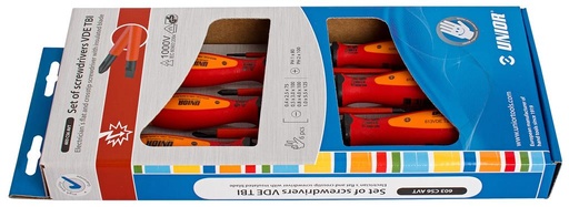 [35.603.CS6AVT] UNIOR - JEU DE TOURNEVIS VDE TBI PLAT-PHILIPS
