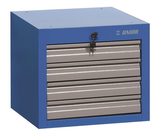 [13.990.NDH4] UNIOR - NARROW DRAWER CABINET MOUNTED UNDER BENCH TOP - 4 DRAWERS