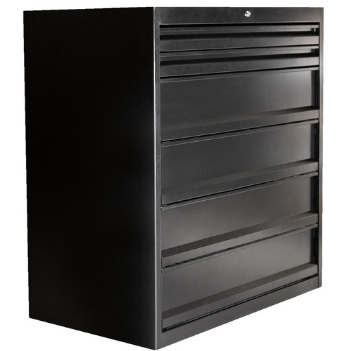 [13.BLACK.991.HD] UNIOR - ARMOIRE A TIROIRS ROBUSTE - NOIRE