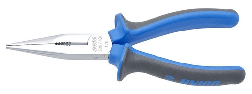 [13.508.1BI.170] UNIOR - LONG NOSE PLIERS WITH SIDE CUTTER AND PIPE GRIP, STRAIGHT