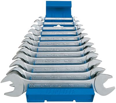 [13.110.1.6.32.MS] UNIOR - SET OF OPEN END WRENCHES ON METAL STAND