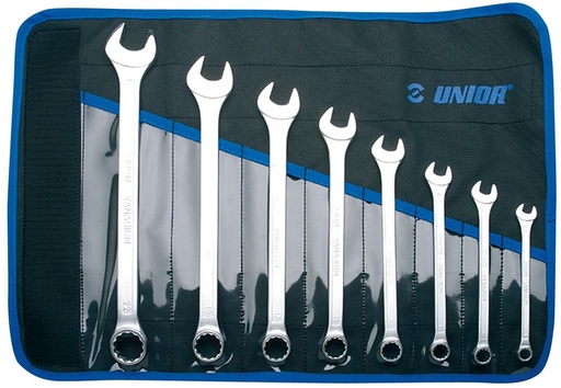 [13.120.1.8.22.CT] UNIOR - SET OF COMBINATION WRENCHES, LONG TYPE IN BAG