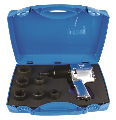 [13.1575.SET] UNIOR - IMPACT WRENCH AND SOCKET SET 3/4" IN PLASTIC BOX