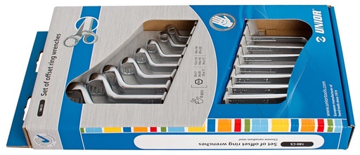 [13.180.1.6.22.CS] UNIOR - SET OF OFFSET RING WRENCHES IN CARTON BOX
