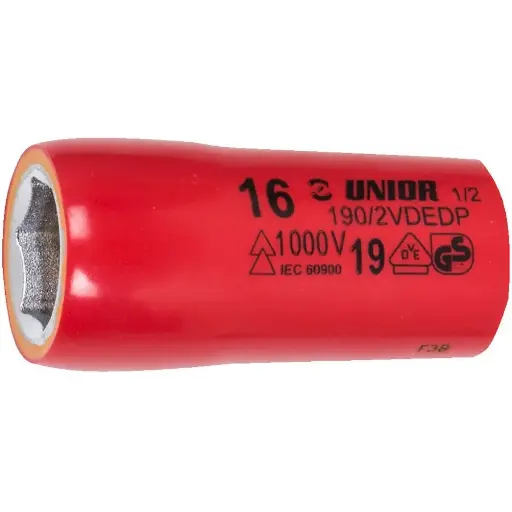 [13.190.2VDEDP.8] UNIOR - INSULATED SOCKET 1/2", 6 POINT