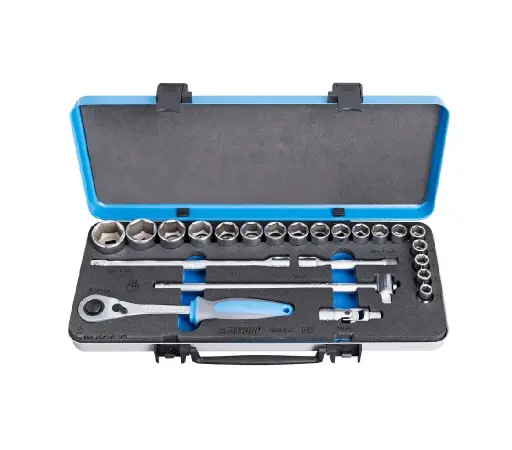 [13.190.BI6P.2332.23] UNIOR - SOCKET SET 1/2" IN METAL BOX