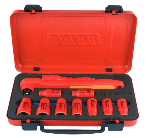[13.190.VDE6P.11A] UNIOR - INSULATED SOCKET SET 1/2" IN METAL BOX