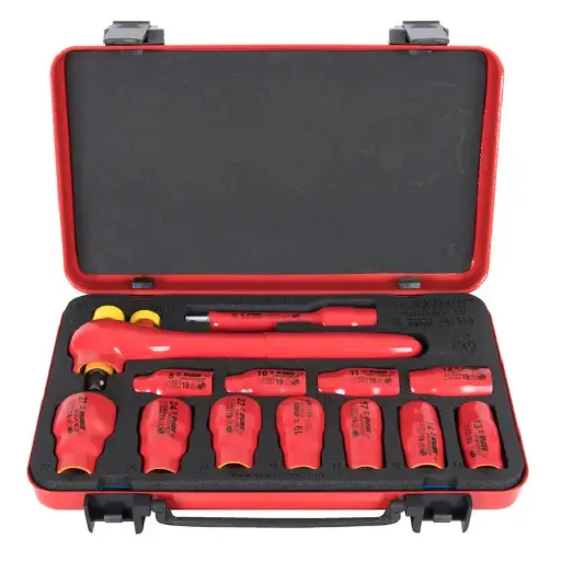 [13.190.VDE6P.13.B] UNIOR - INSULATED SOCKET SET 1/2" IN METAL BOX