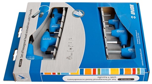 [13.193.HXCS.25HX10] UNIOR - JEU CLE MALE POIGNEE EMBOUT HEXAGONAL