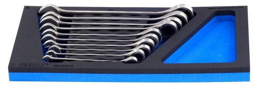 [13.964.27.SOS.8.19] UNIOR - SET OF RATCHET COMBINATION WRENCHES IN SOS TOOL TRAY