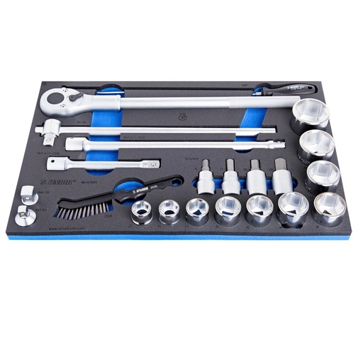 [13.964.53.SOS] UNIOR - SET OF SOCKET WRENCHES IN SOS TOOL TRAY