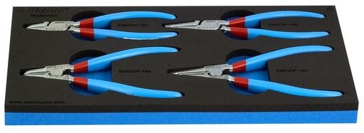 [13.964.8A.SOS] UNIOR - SET OF LOCK RING PLIERS IN SOS TOOL TRAY