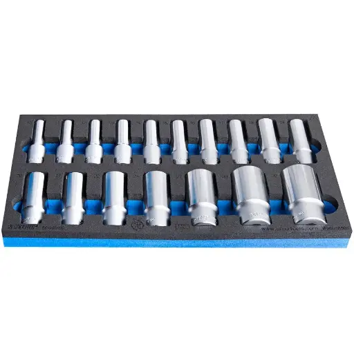 [13.964.55.SOS] UNIOR - SET OF LONG SOCKETS 1/2" IN SOS TOOL TRAY