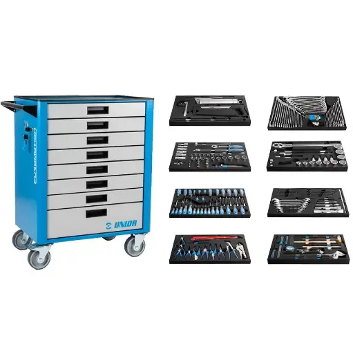 [13.1012.E] UNIOR - SET TOOLS VOOR HET ONDERHOUD VAN ZWARE MACHINES