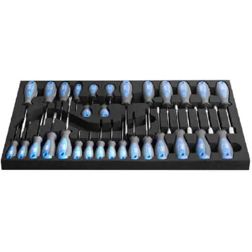 [13.964.33A.SOS] UNIOR - SET OF SCREWDRIVERS IN TOOL TRAY